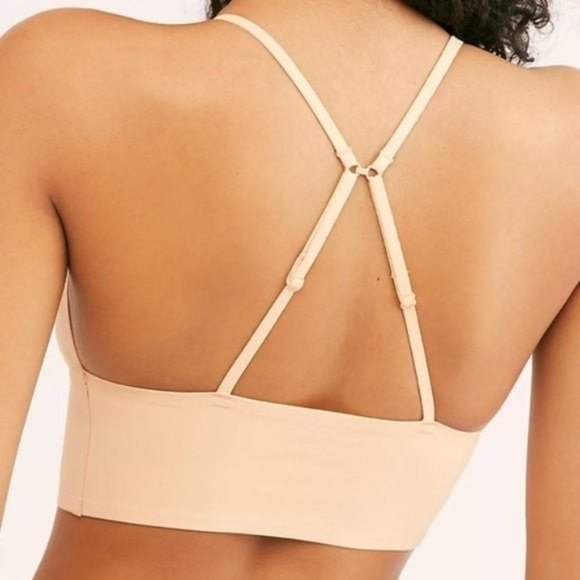 (S) Free People Sage Longline Peach Bra - Picture 5 of 7